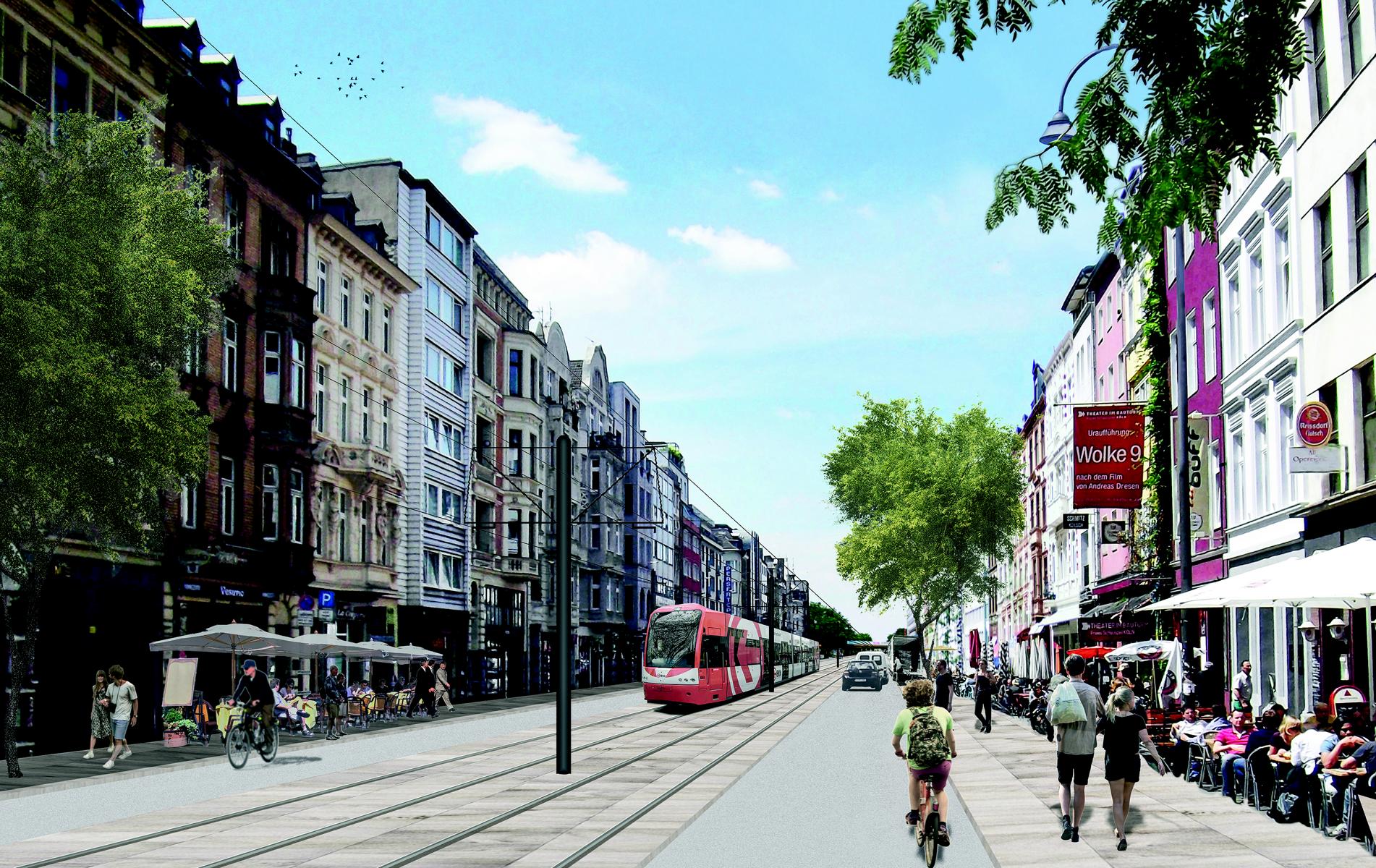 Visualisierung der Aachener Straße