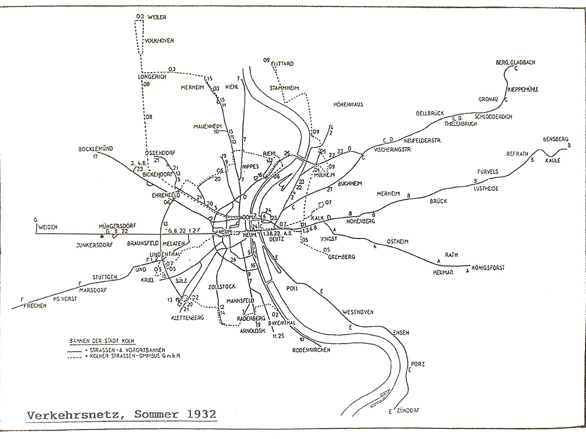 Historischer Liniennetzplan